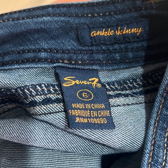 Seven 7 Jeans Blue Stretchy Ankle Skinny Vintage Slim 6 Comfy Citizens Humanity - Picture 10 of 11